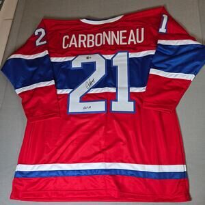 Guy Carbonneau "HOF 19" Signed Montreal Canadiens Custom Jersey Beckett Witness
